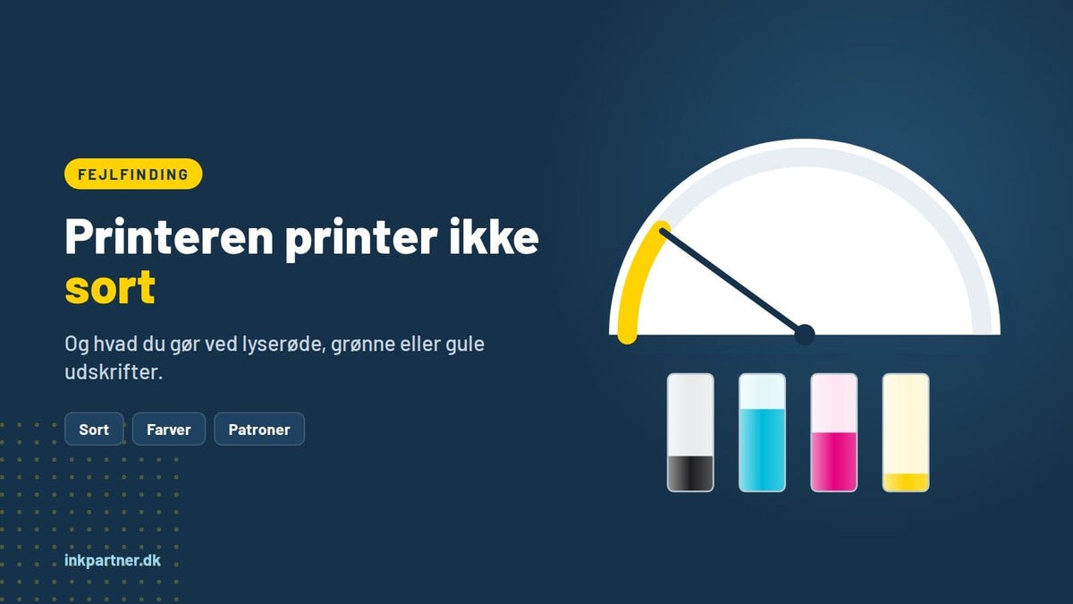 Printeren printer ikke sort – eller ikke i farver? Sådan løser du det (også lyserøde/gule/grønne udskrifter)