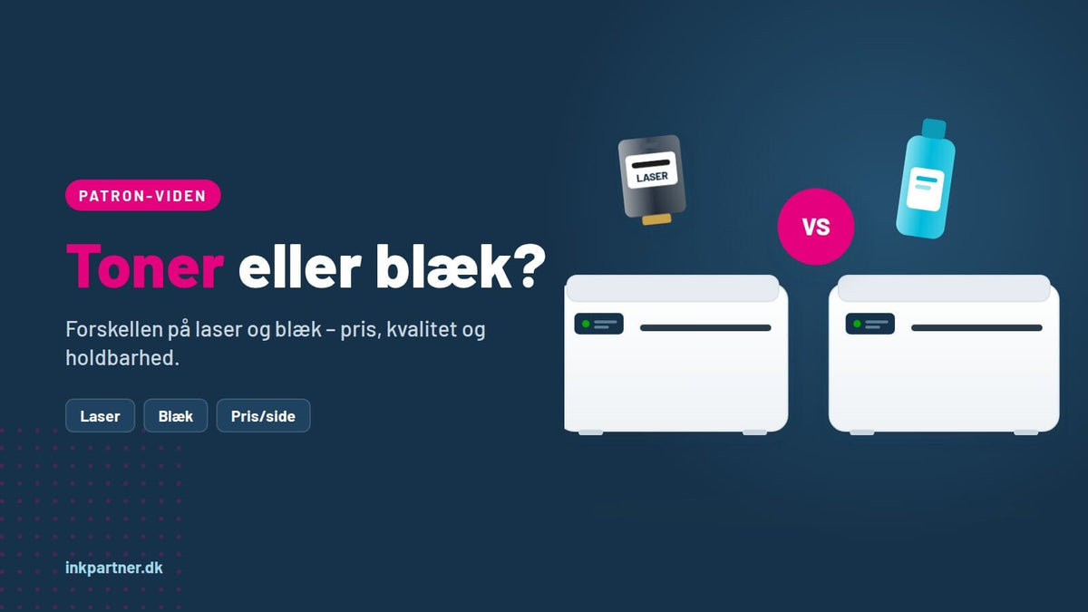 Toner eller blæk? Forskellen på toner og blæk forklaret på 5 minutter