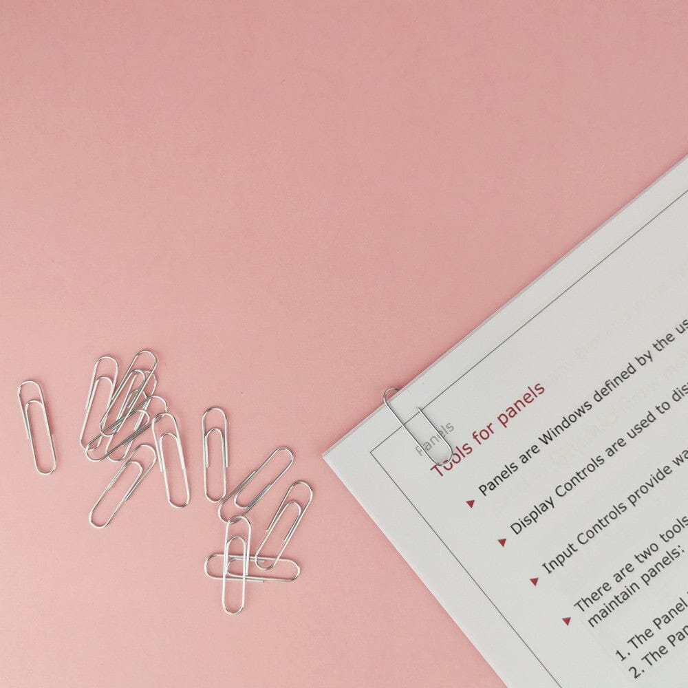 Papir Clips 28 mm, metal 1000 stk.