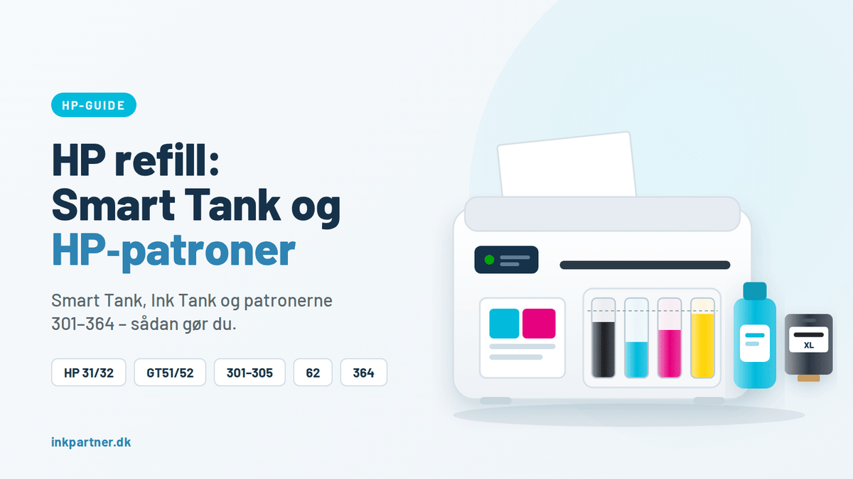 HP refill: Sådan genopfylder du HP 301, 302, 303, 304, 305, 62 og 364 – og HP Smart Tank