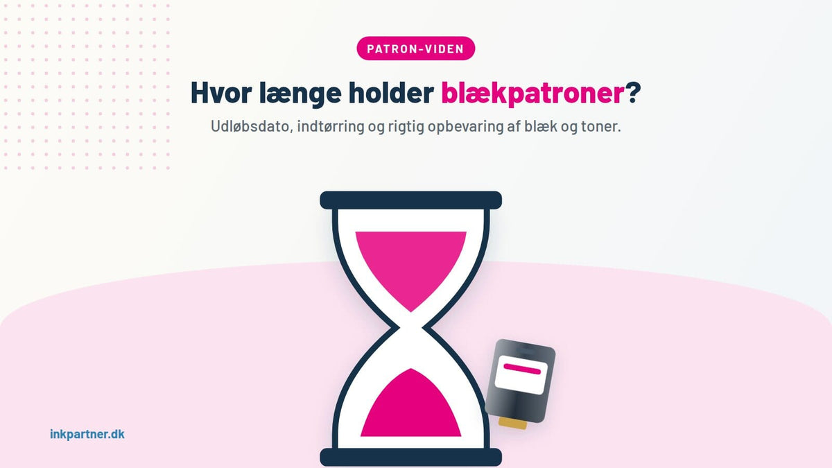 Hvor længe holder blækpatroner? Holdbarhed, udløbsdato og rigtig opbevaring