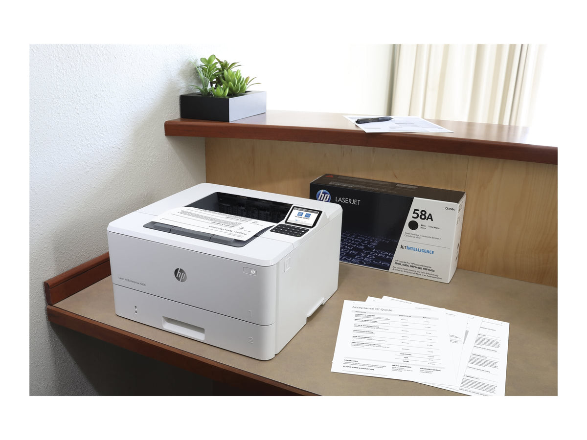 HP LaserJet Enterprise M406dn Sort/Hvid Laserprinter