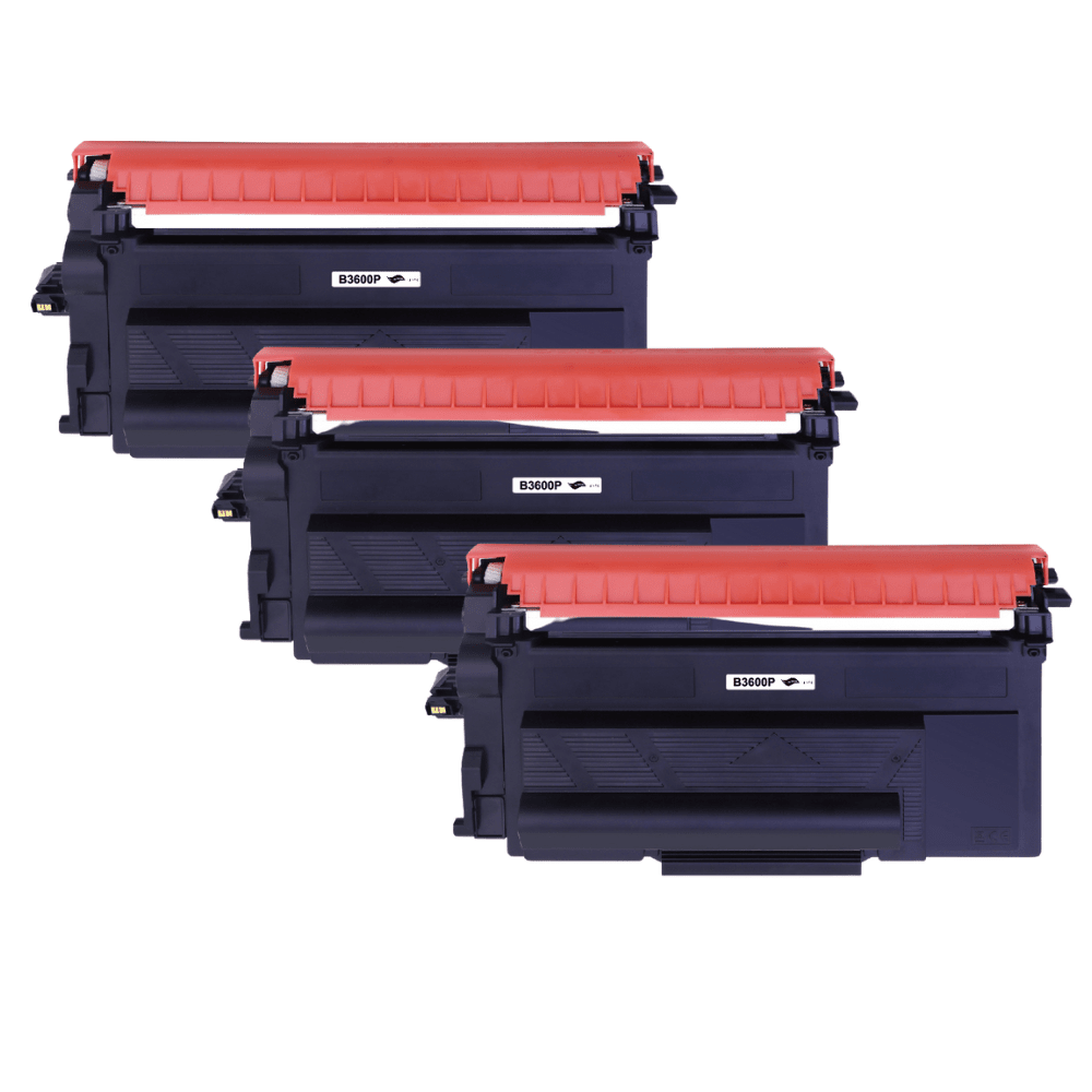 3 stk. Brother TN3600 sort toner 9.000 sider – alternativ – TN3600