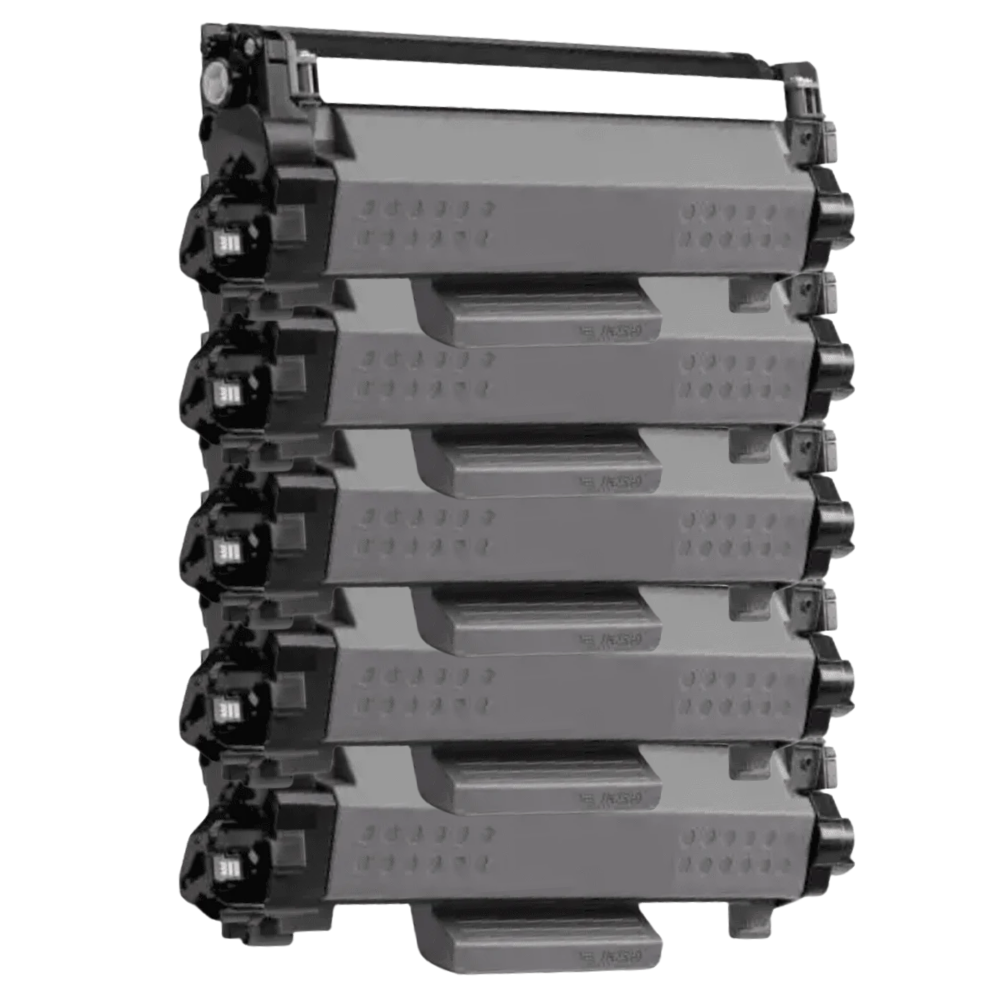 Pakke sæt Brother TN2510XL sort toner 15.000 sider – 5 Sorte – alternativ – TN2510