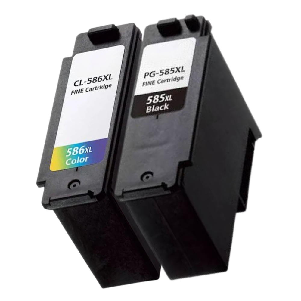 Pakke sæt Canon PG-585XL / CL-586XL – 1 Sort, 1 farver – alternativ – 38 ml