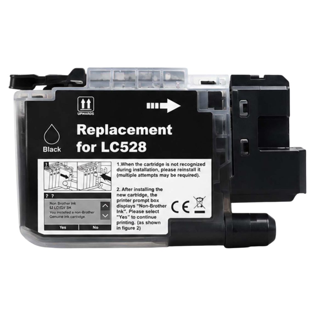 Brother LC528 BK Sort printerpatron 115 ml – LC-528 BK – alternativ