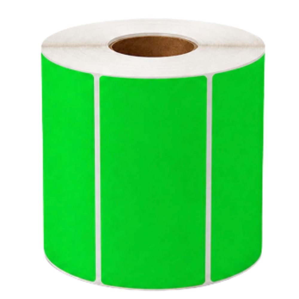 Zebra grønne labels 100x50mm, 1000 labels pr rulle