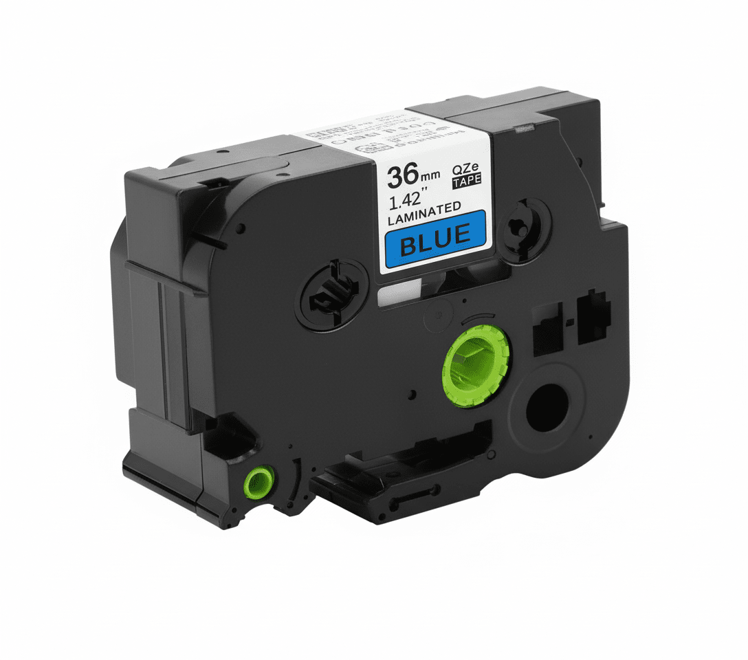 Brother Tze-561 Tape Sort tekst på blå tape – 36mm x 8m – Uoriginal