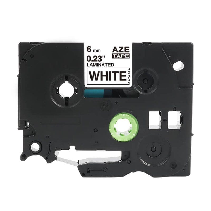 Brother TZe211 Tape sort tekst på hvid – 6mm x 8m – Uoriginal