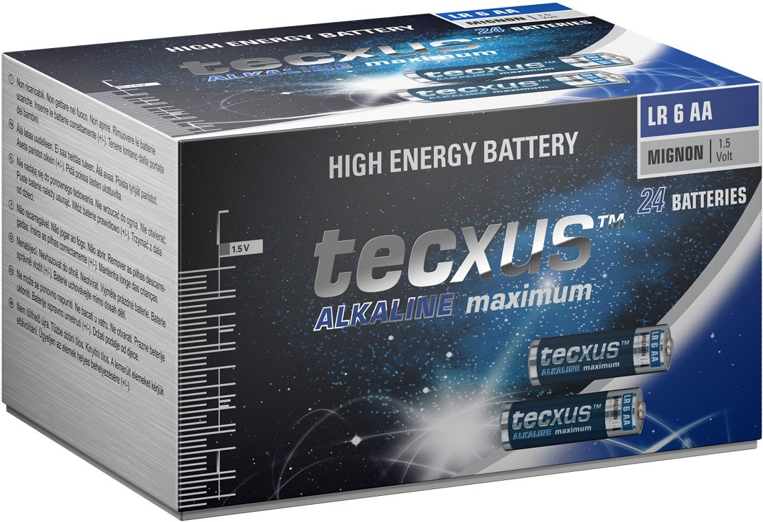 Tecxus - AA Alkaline Batteri 24 Stk, 23818