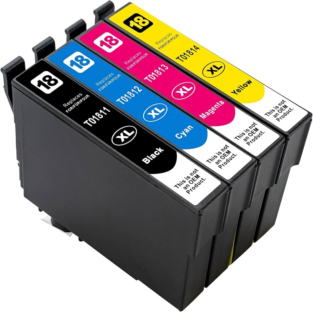 Pakke sæt Epson 18XL – 4 farver BK-C-M-Y – alternativ – 65 ml