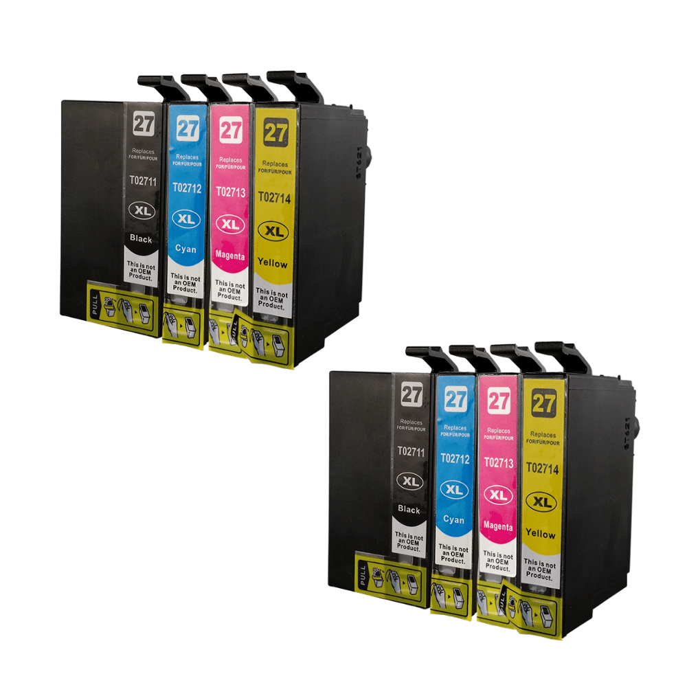 Pakke sæt Epson 27XL – 2 x 4 farver BK-C-M-Y – alternativ – 160 ml