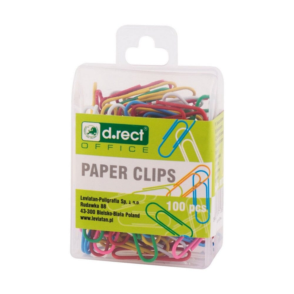 Papir Clips 28 mm 12, 100 stk. farvet - 12 pakker